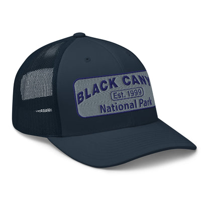 Black Canyon of the Gunnison National Park Hat - Yupoong 6606 Trucker Hat - Side View - Color: Navy