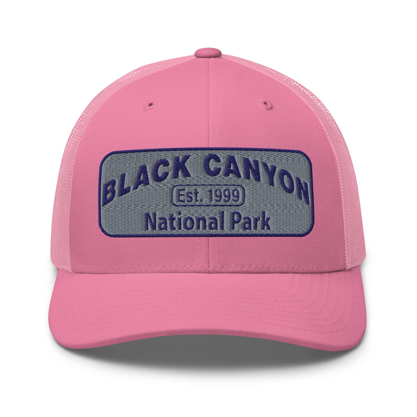 Black Canyon of the Gunnison National Park Hat - Yupoong 6606 Trucker Hat - Front View - Color: Pink