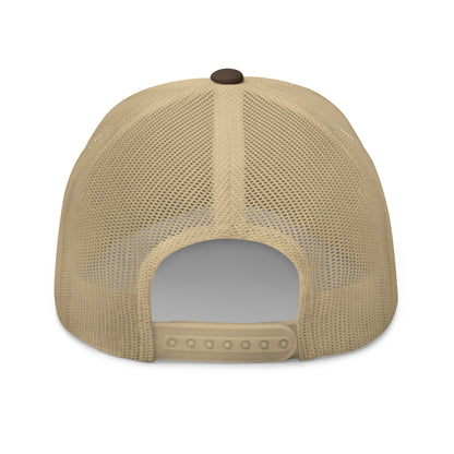 Channel Islands National Park Hat - Blue and Green Embroidered Patch on Front of hat - Yupoong 6606 Trucker Hat - Snapback View - Color: Navy