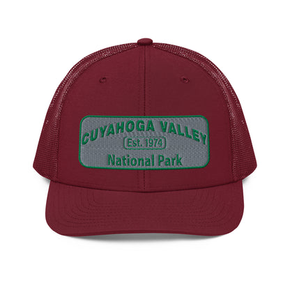 Cuyahoga National Park Hat -Richardson 112 Trucker Hat - Front View - Color: Cardinal