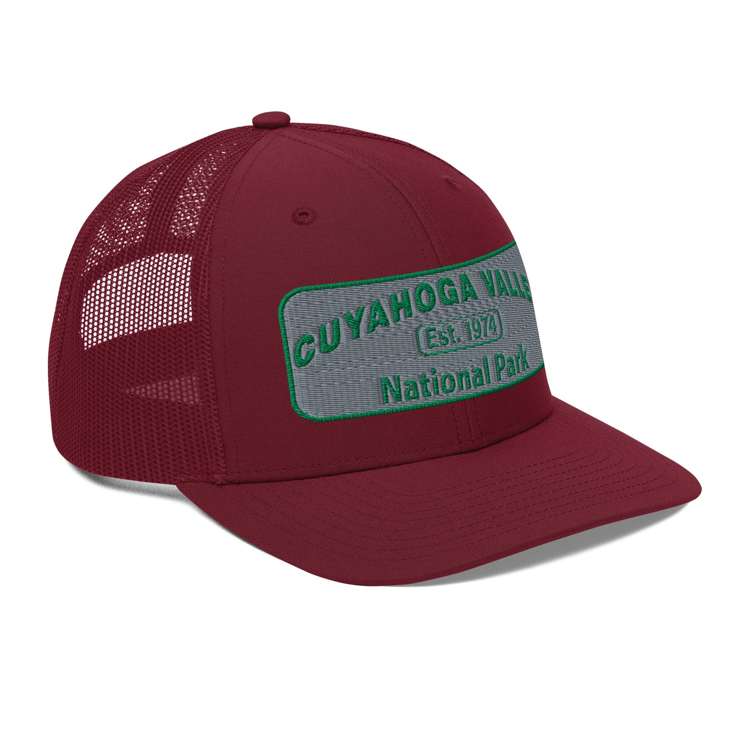 Cuyahoga National Park Hat -Richardson 112 Trucker Hat - Side View - Color: Cardinal