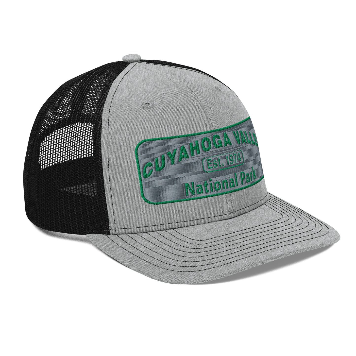Cuyahoga National Park Hat -Richardson 112 Trucker Hat - Side View - Color: Heather/Black
