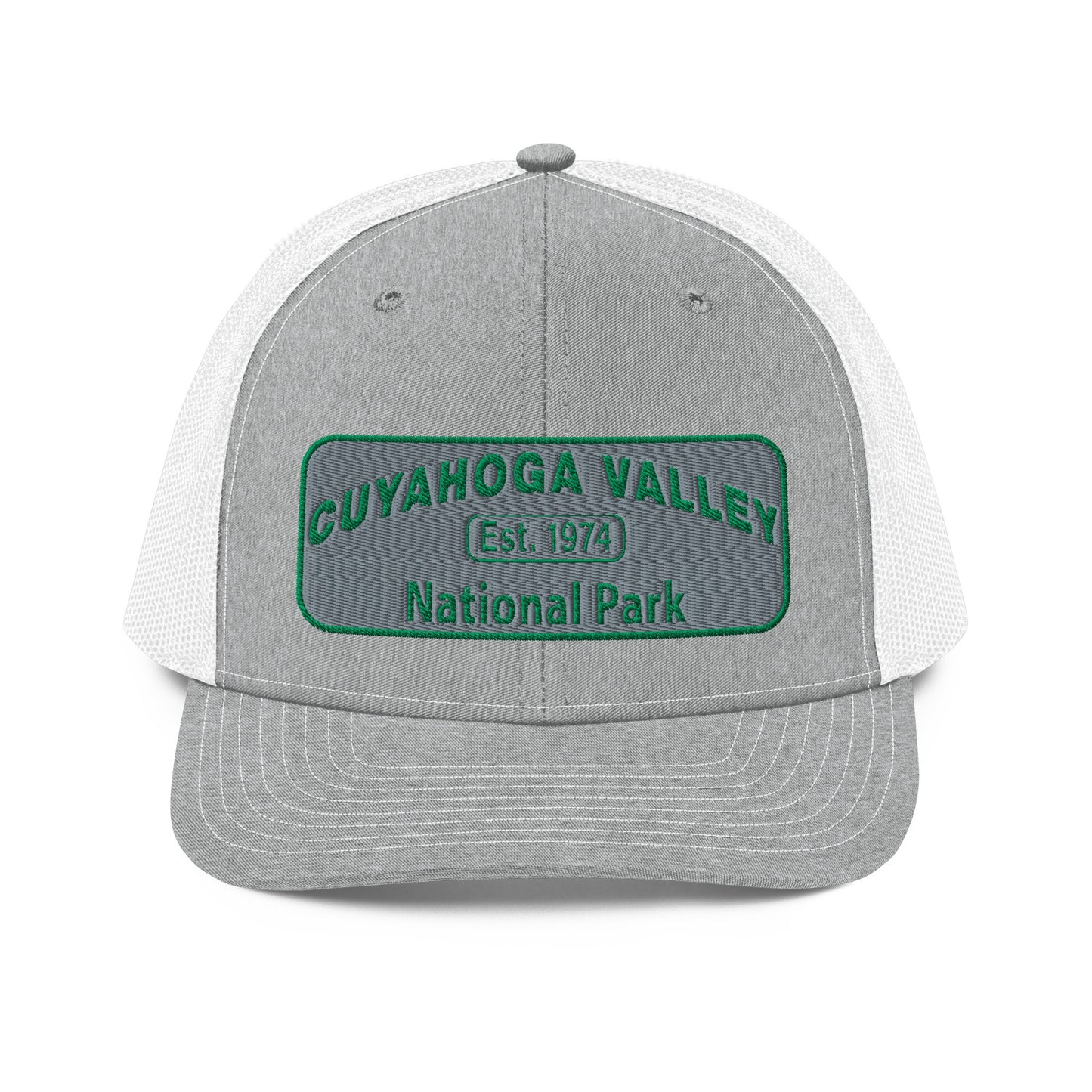Cuyahoga National Park Hat -Richardson 112 Trucker Hat - Front View - Color: Heather/White