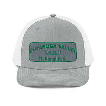 Cuyahoga National Park Hat -Richardson 112 Trucker Hat - Front View - Color: Heather/White