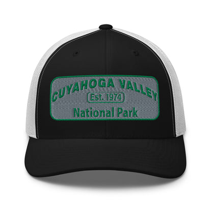 Cuyahoga National Park Hat -Yupoong 6606 Trucker Hat - Front View - Color: Pink