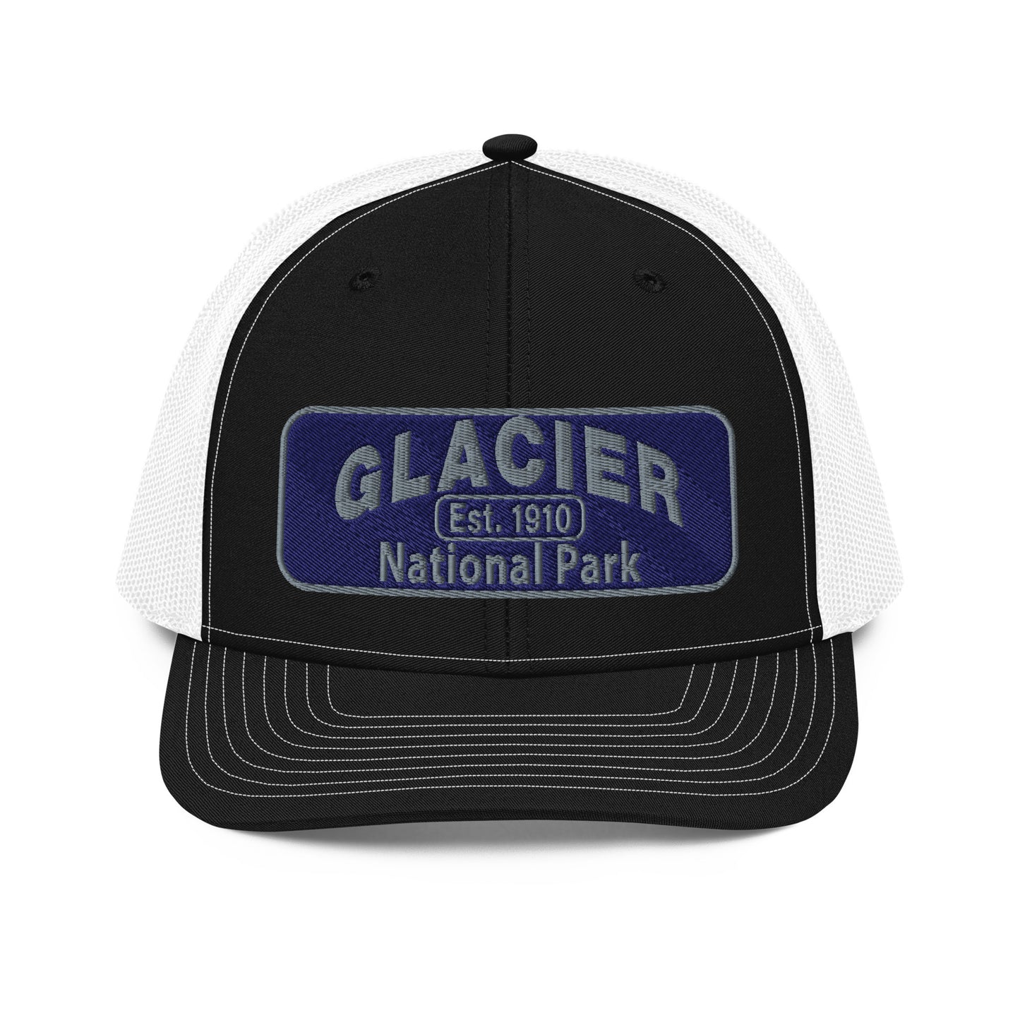 Glacier National Park Hat 112 Black/White Front