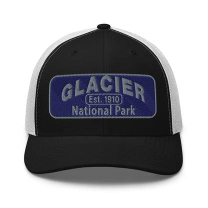Glacier National Park Hat 6606 Black/White Front