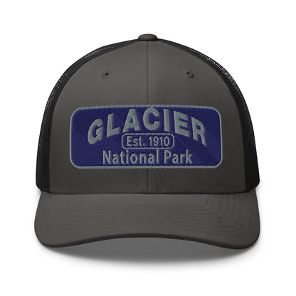 Glacier National Park Hat 6606 Charcoal/Black Front