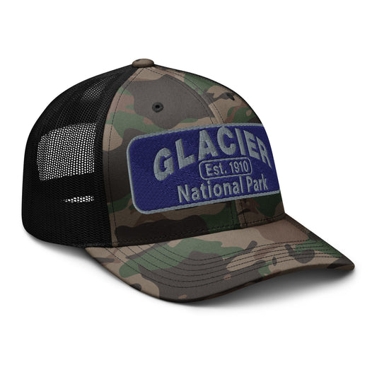 Glacier National Park Camo Hat Otto Black Side