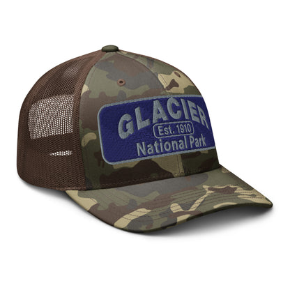 Glacier National Park Camo Hat Otto Black Front
