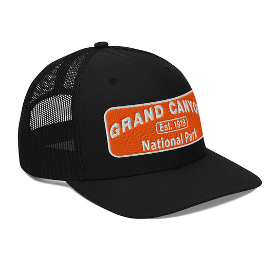 Grand Canyon National Park Logo Hat 112 Black Side