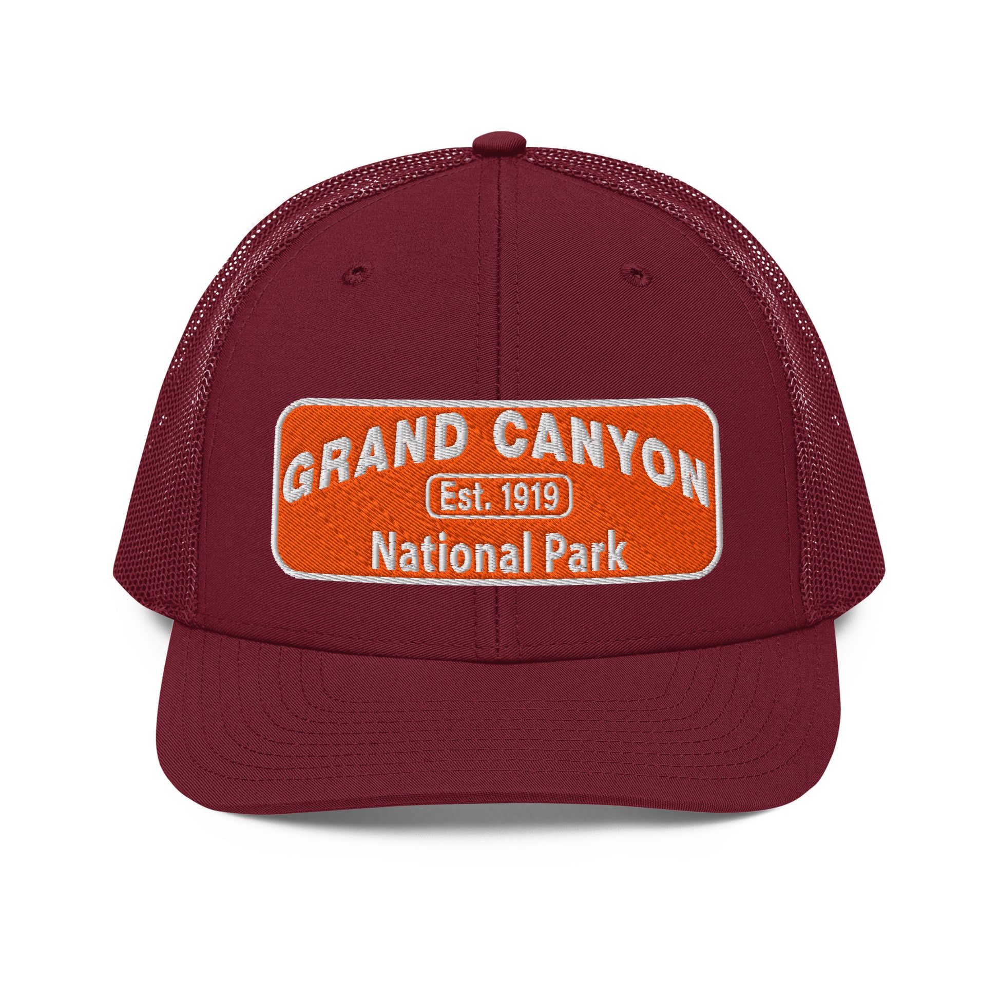 Grand Canyon National Park Logo Hat 112 Cardinal Front