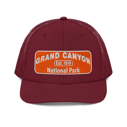 Grand Canyon National Park Logo Hat 112 Cardinal Front