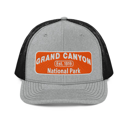 Grand Canyon National Park Logo Hat 112 Heather/Black Front