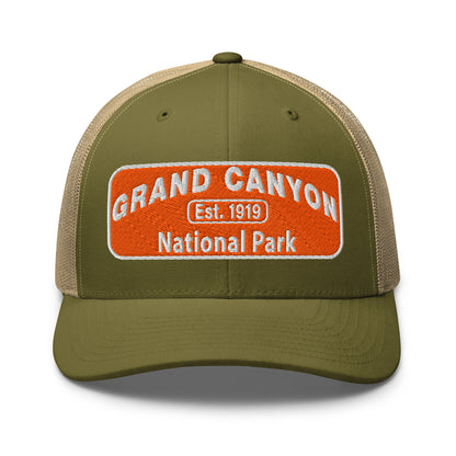 Grand Canyon National Park Logo Hat 6606 Moss/Khaki Front