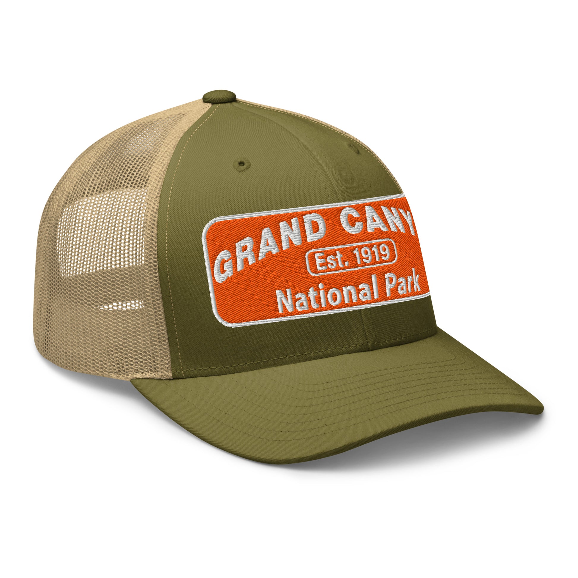 Grand Canyon National Park Logo Hat 6606 Moss/Khaki Side