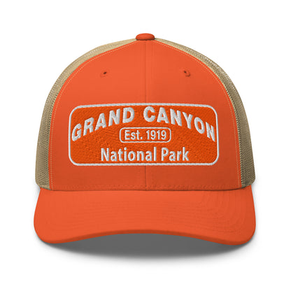 Grand Canyon National Park Logo Hat 6606 Orange/Khaki Front
