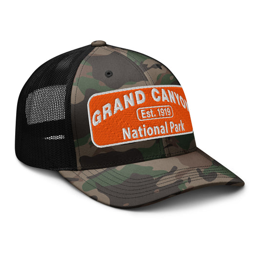 Grand Canyon National Park Camo Logo Hat Black Side