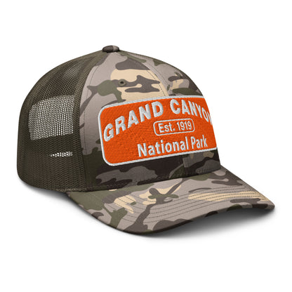 Grand Canyon National Park Camo Logo Hat Olive Side