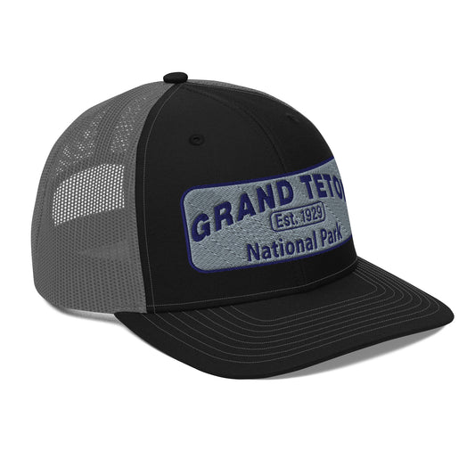 Grand Teton National Park Hat 112 Black/Charcoal Side