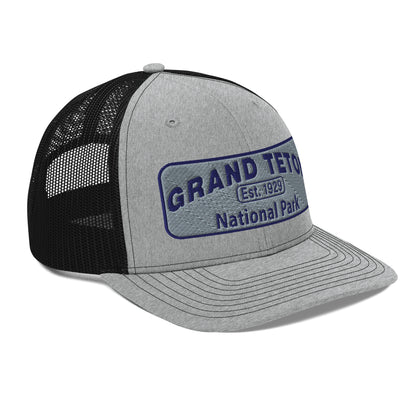 Grand Teton National Park Hat 112 Heather/Black Side