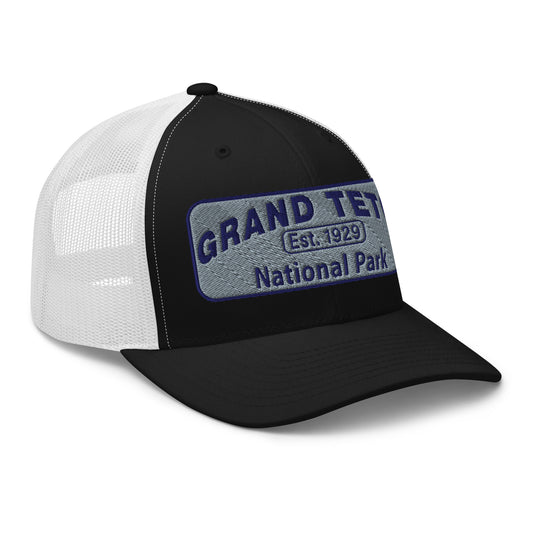 Grand Teton National Park Hat 112 Black/White Side View