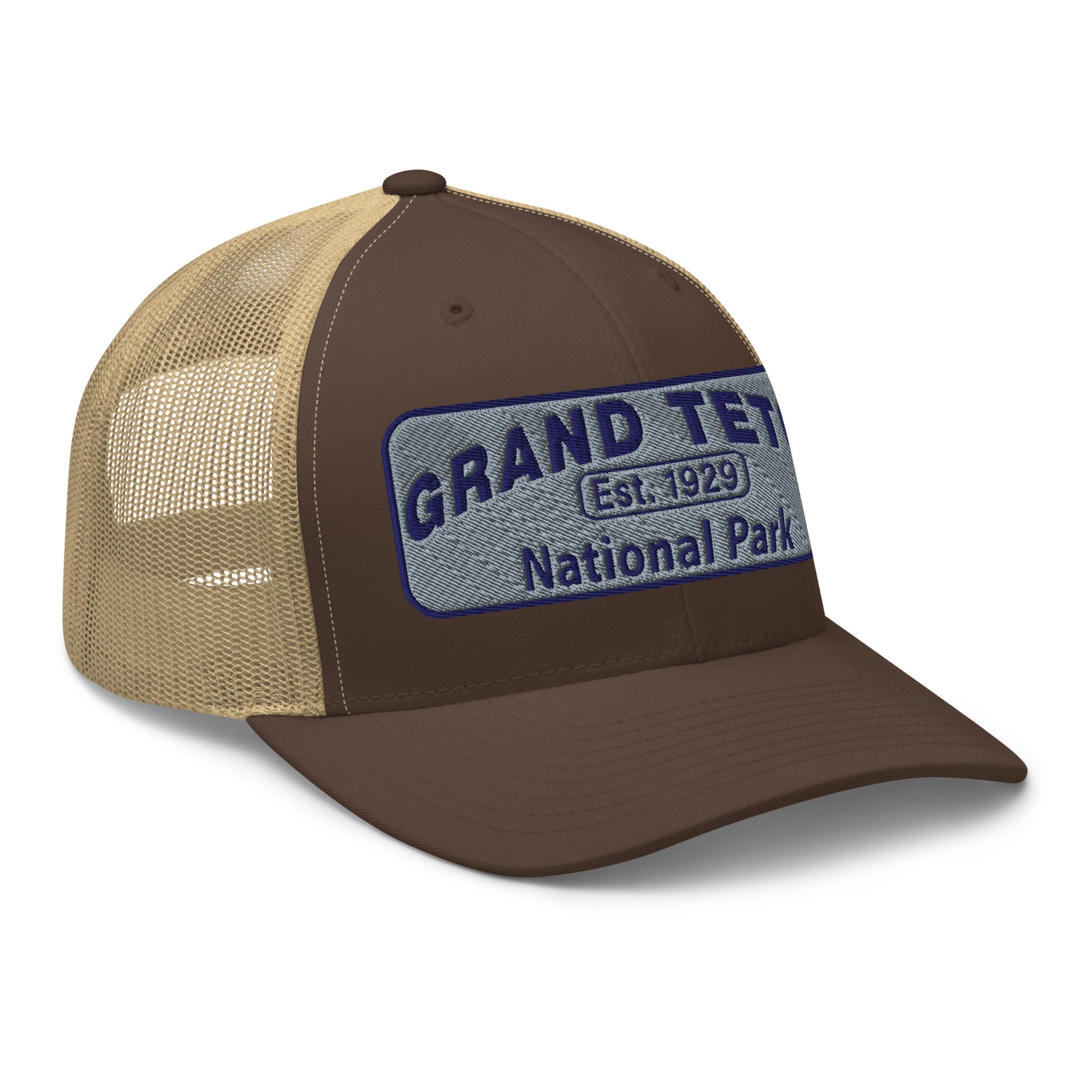 Grand Teton National Park Hat 112 Brown/Khaki Side View