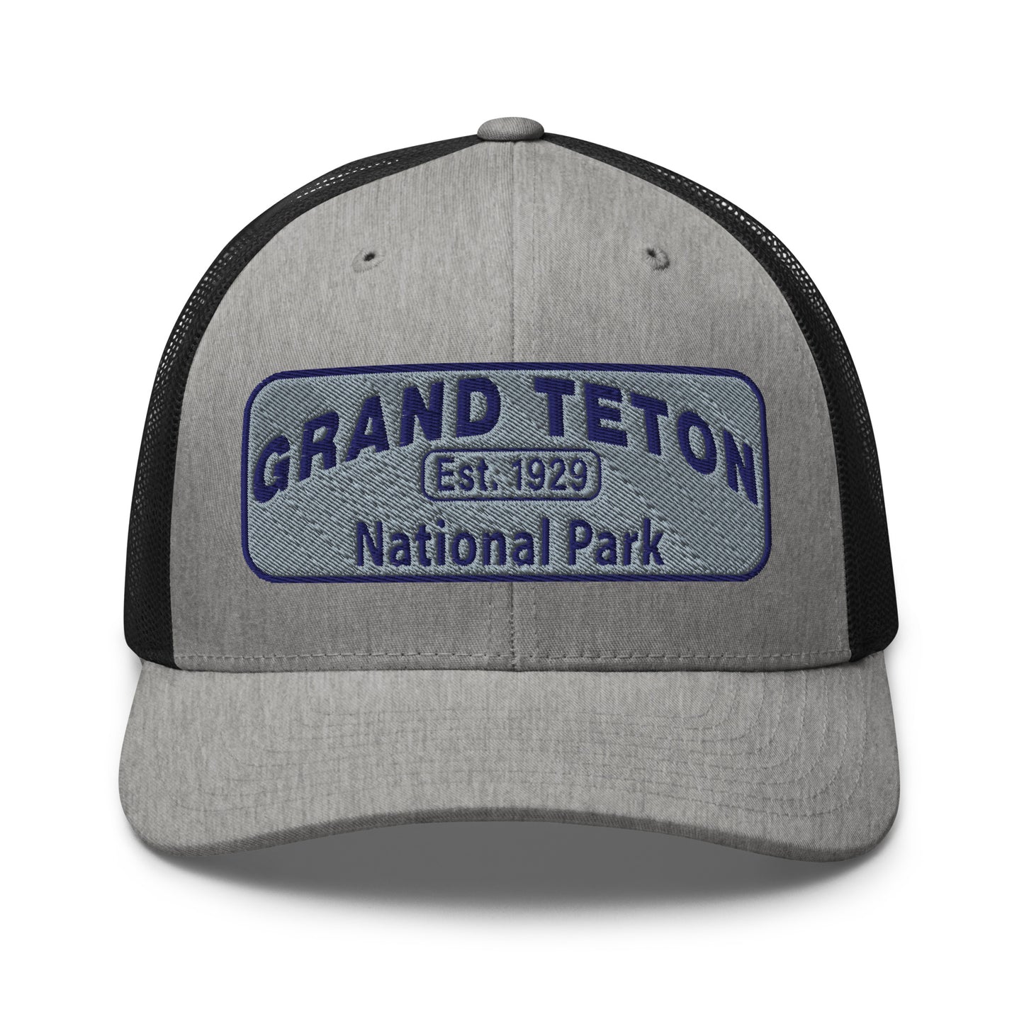 Grand Teton National Park Hat 6606 Heather Gray/Black Front View
