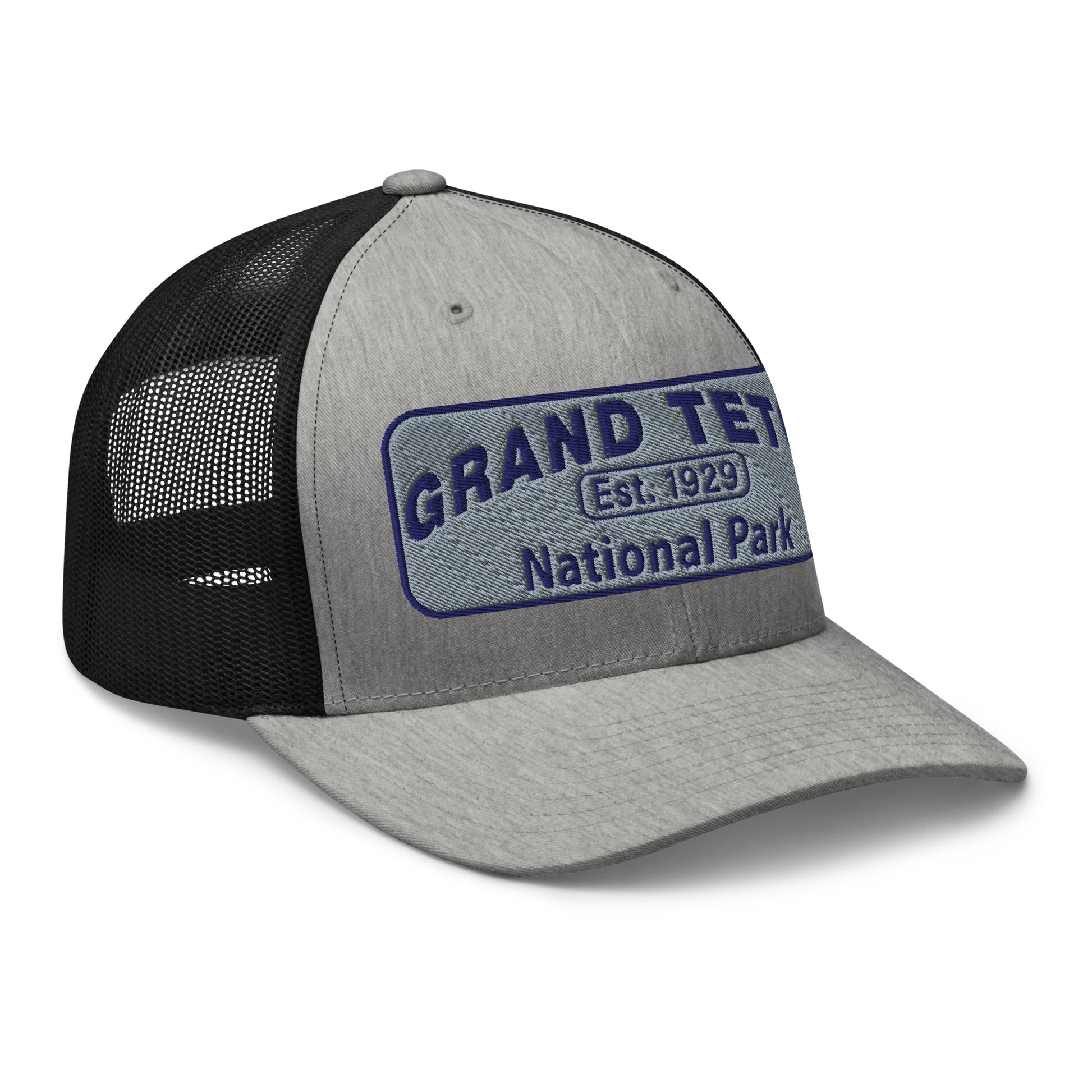 Grand Teton National Park Hat 6606 Heather Gray/Black Side View