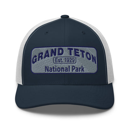 Grand Teton National Park Hat 6606 Navy/White Front View