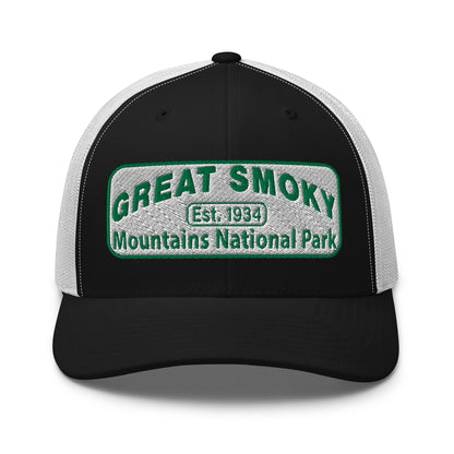 Great Smoky Mountain National Park Hat Black/White