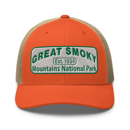 Great Smoky Mountain National Park Hat Orange