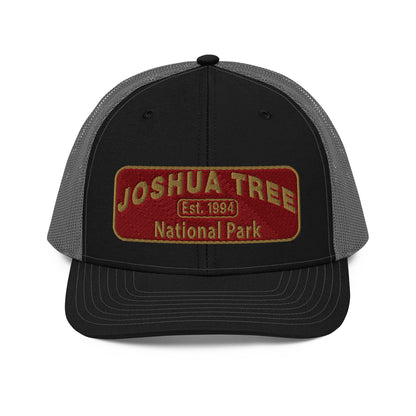 Joshua Tree National Park Hat - Richardson 112 - Front View - Black/Charcoal