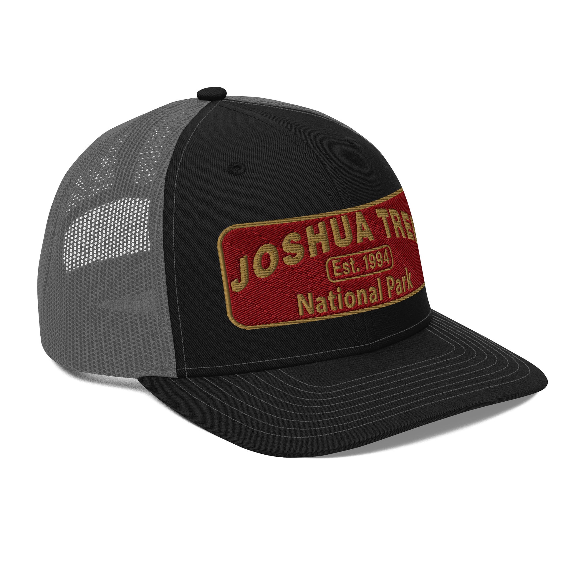 Joshua Tree National Park Hat - Richardson 112 - Side View - Black/Charcoal