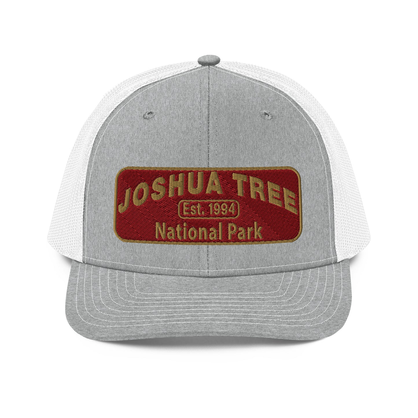 Joshua Tree National Park Hat - Richardson 112 - Front View - Heather Gray/White