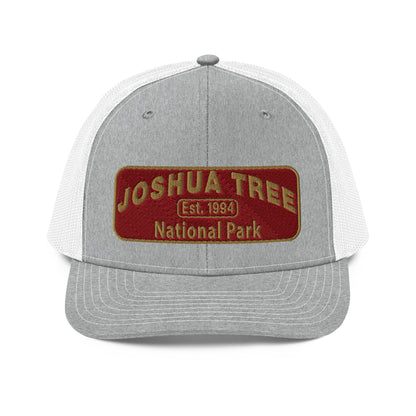 Joshua Tree National Park Hat - Richardson 112 - Front View - Heather Gray/White