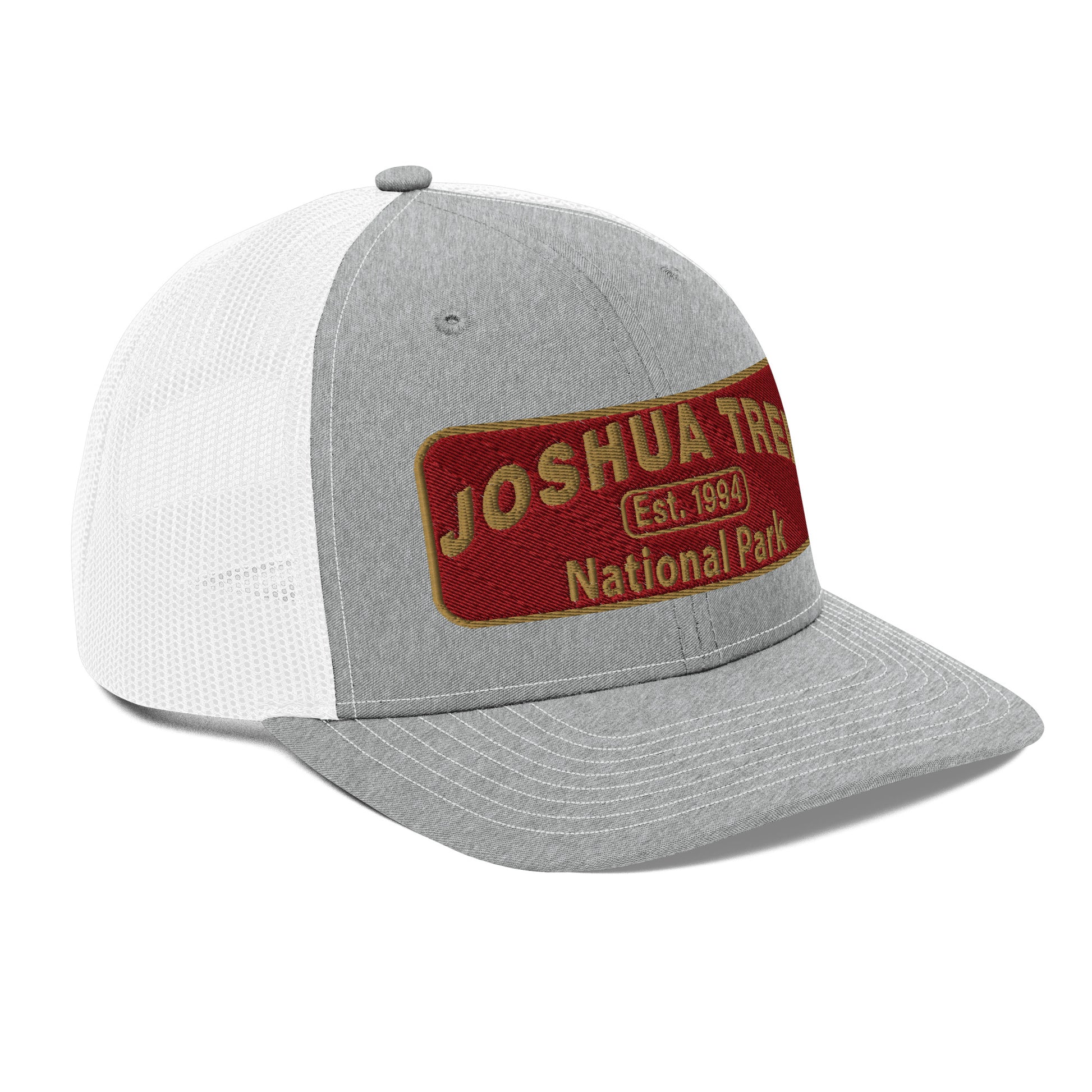 Joshua Tree National Park Hat - Richardson 112 - Side View - Heather Gray/White