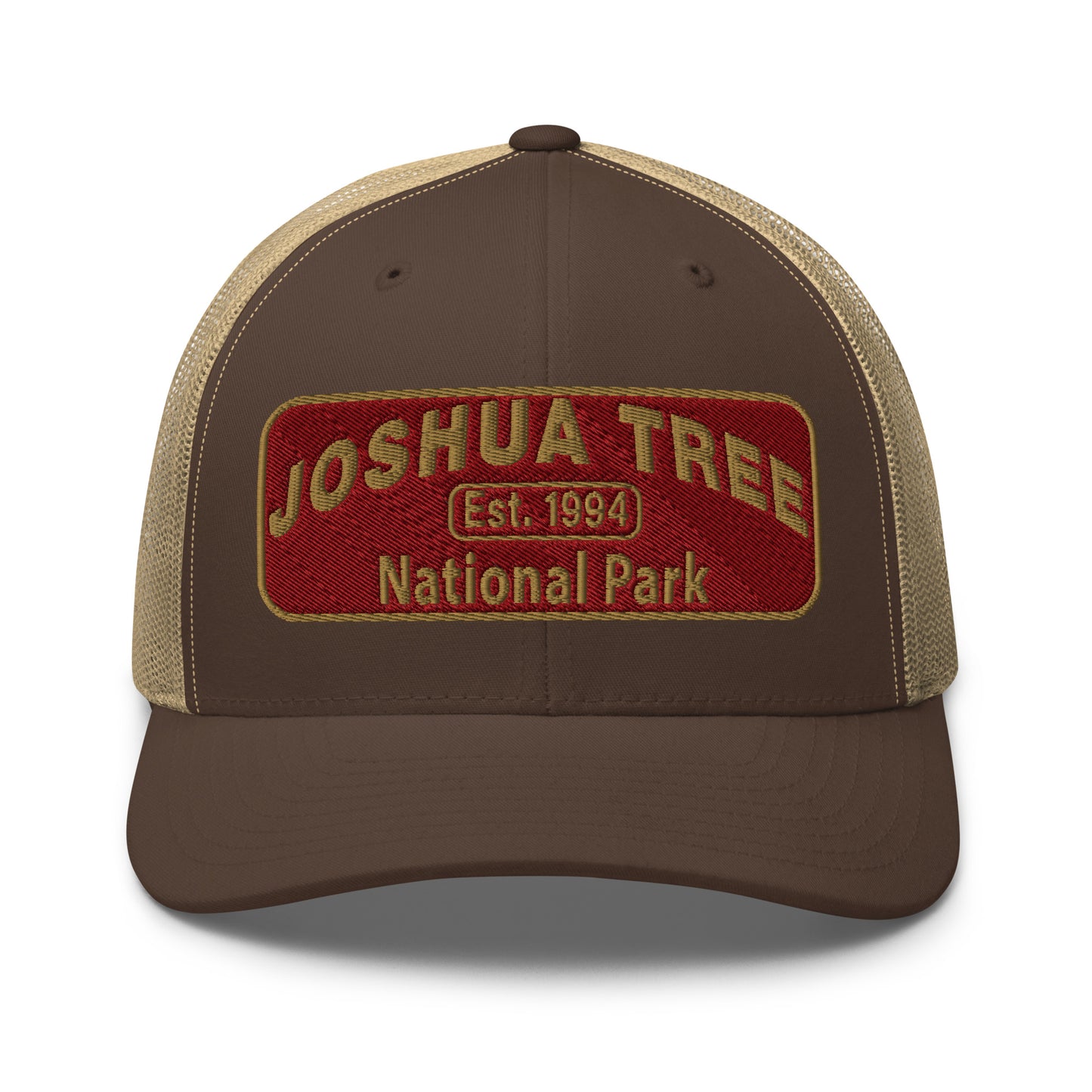 Joshua Tree National Park Hat - Yupoong 6606 - Front View - Brown/Khaki