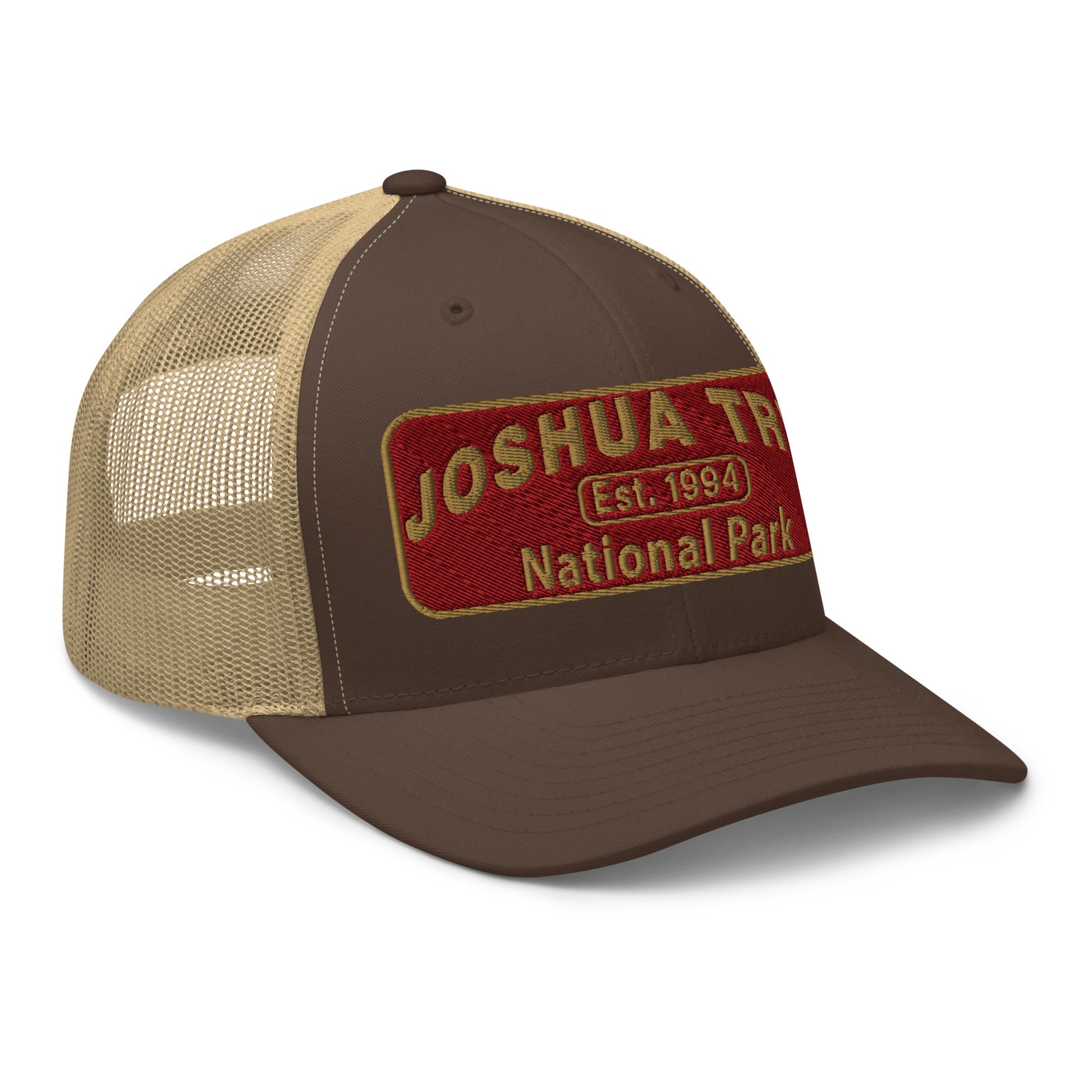 Joshua Tree National Park Hat - Yupoong 6606 - Side View - Brown/Khaki