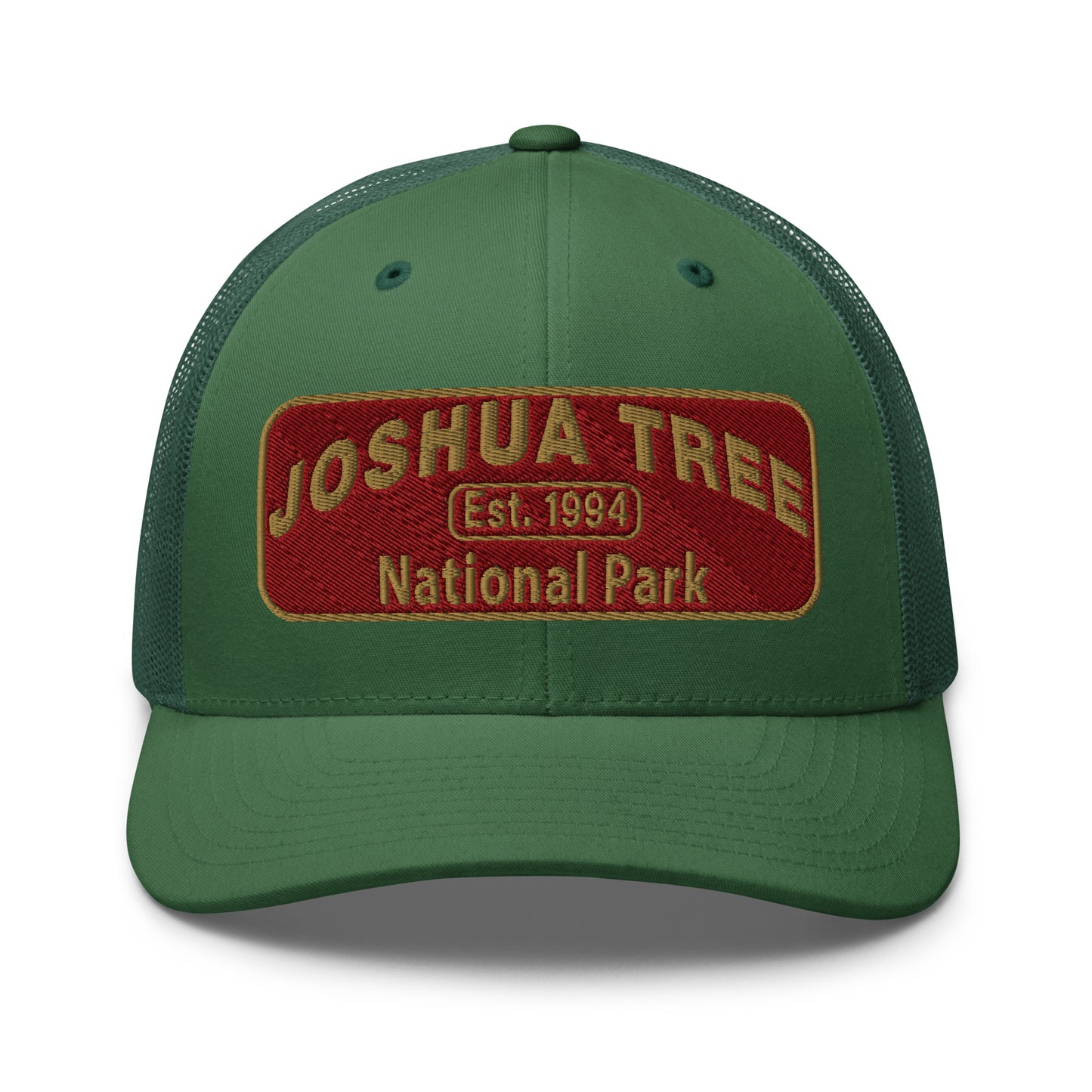Joshua Tree National Park Hat - Yupoong 6606 - Front View - Evergreen