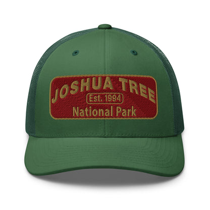 Joshua Tree National Park Hat - Yupoong 6606 - Front View - Evergreen