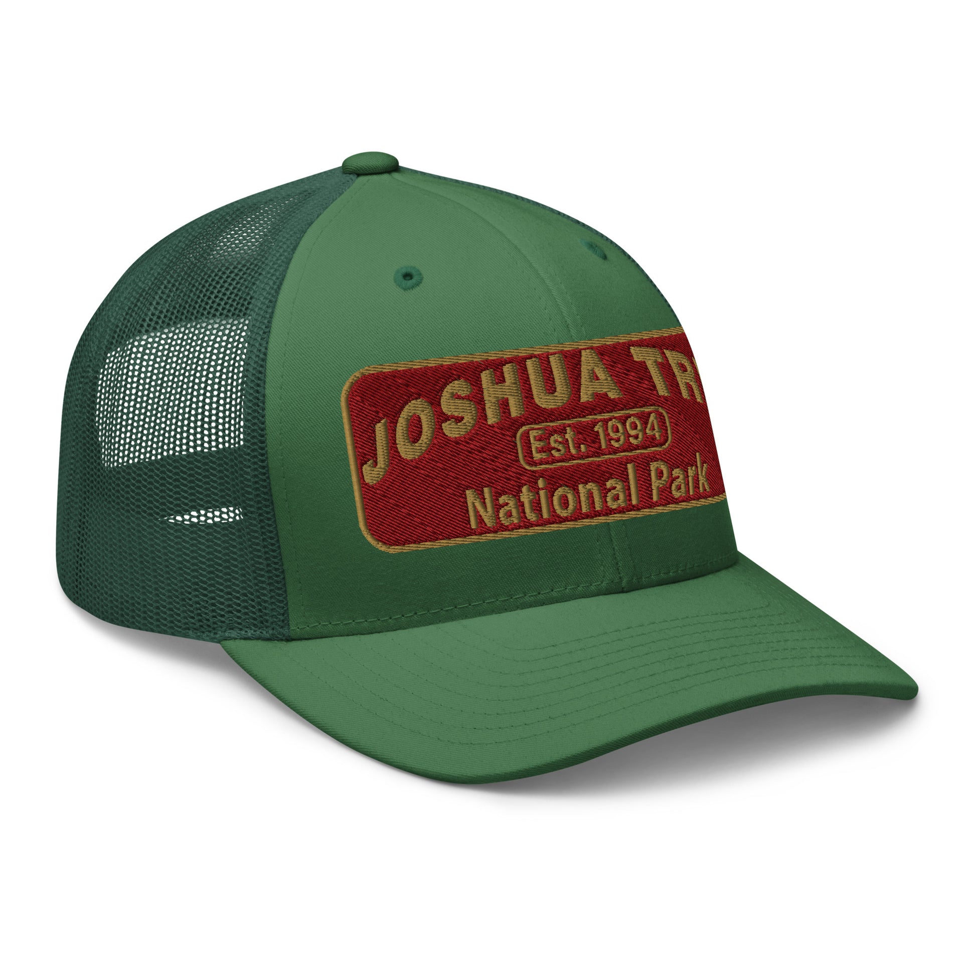 Joshua Tree National Park Hat - Yupoong 6606 - Side View - Evergreen