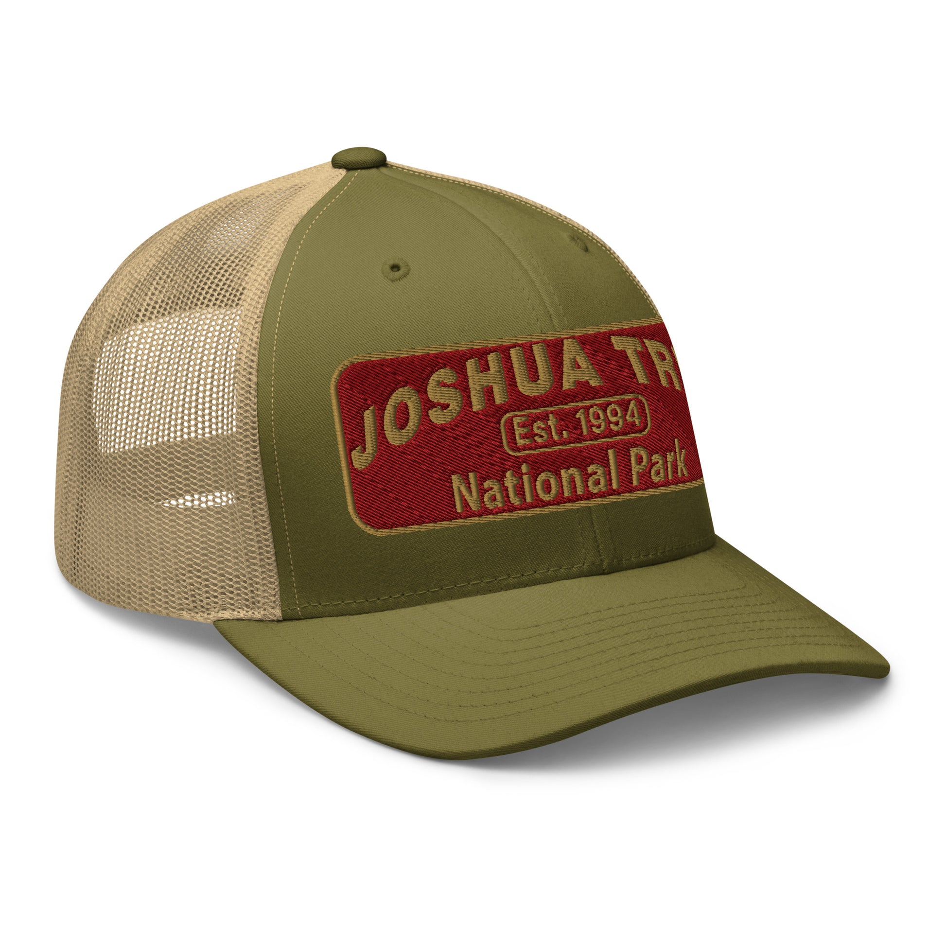 Joshua Tree National Park Hat - Yupoong 6606 - Side View - Moss/Khaki
