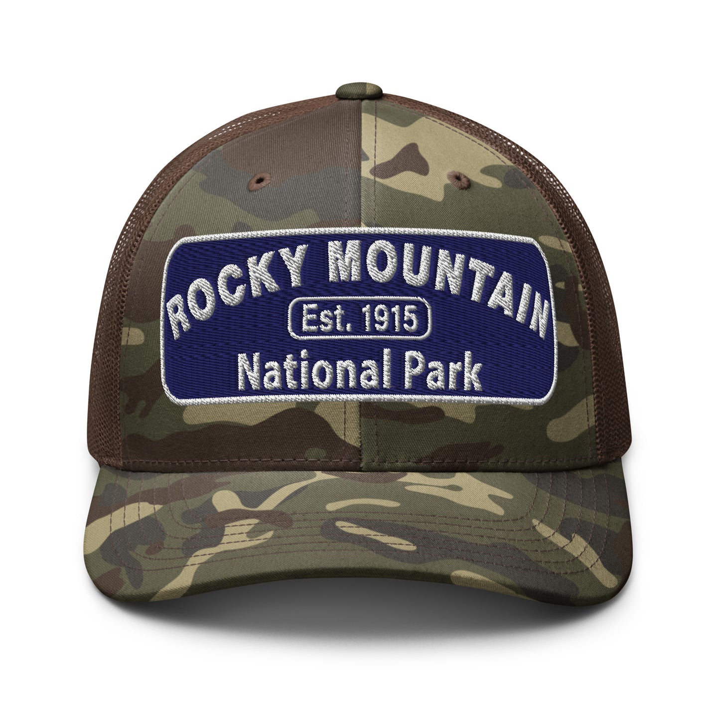 Rocky Mountain National Park Camo Hat - Otto 105-1247 - Camo/Brown - Front View