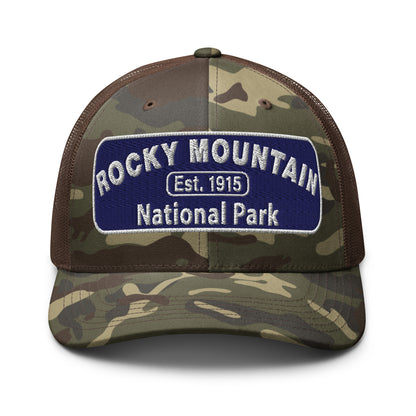 Rocky Mountain National Park Camo Hat - Otto 105-1247 - Camo/Brown - Front View