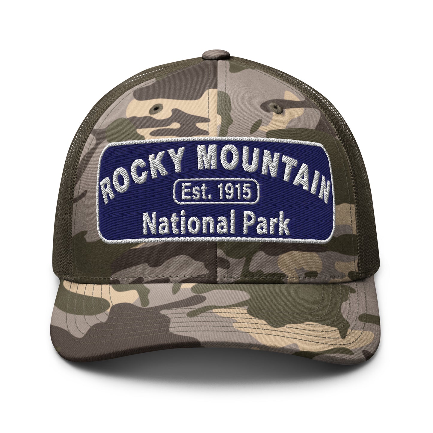 Rocky Mountain National Park Camo Hat - Otto 105-1247 - Camo/Olive - Front View