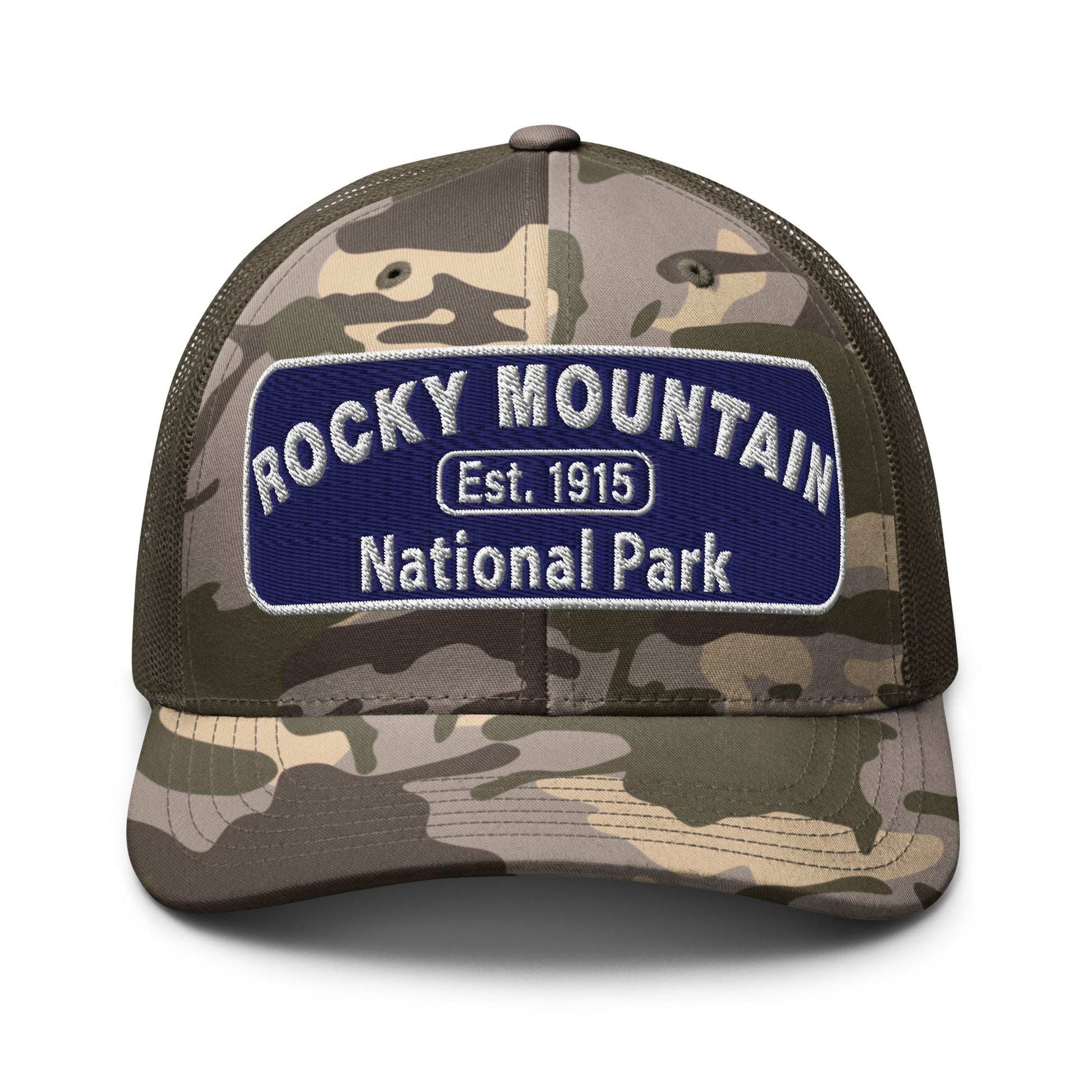 Rocky Mountain National Park Camo Hat - Otto 105-1247 - Camo/Olive - Front View