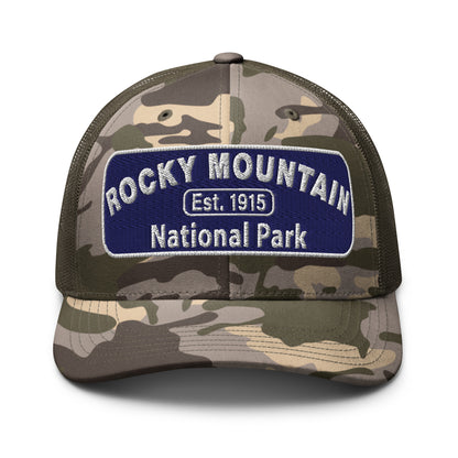 Rocky Mountain National Park Camo Hat - Otto 105-1247 - Camo/Olive - Front View