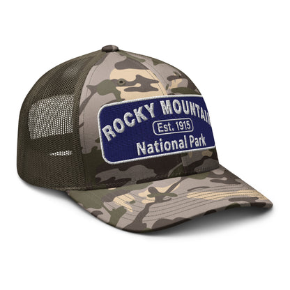 Rocky Mountain National Park Camo Hat - Otto 105-1247 - Camo/Olive - Side View
