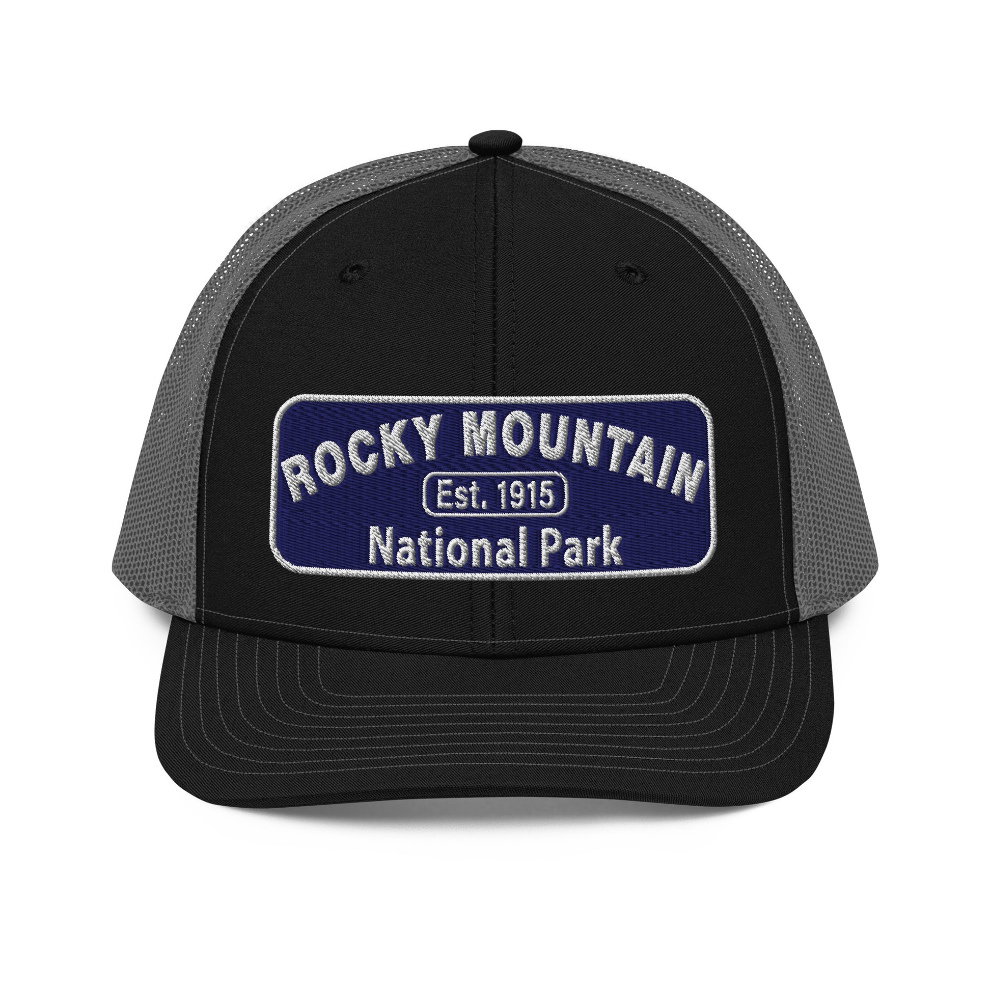 Rocky Mountain National Park Hat - Richardson 112 - Black/Charcoal - Front View